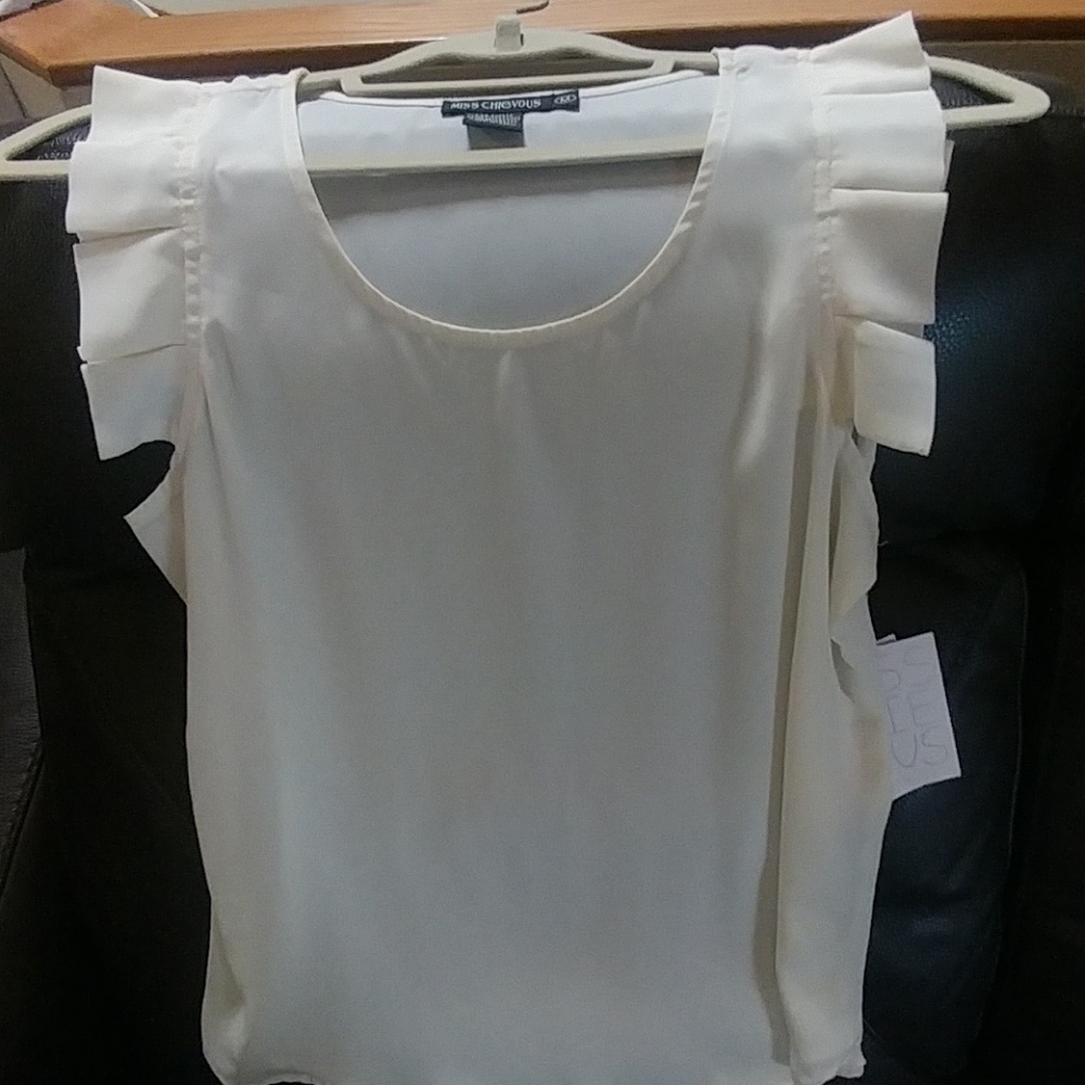 Miss Chievous Sheer cream tank